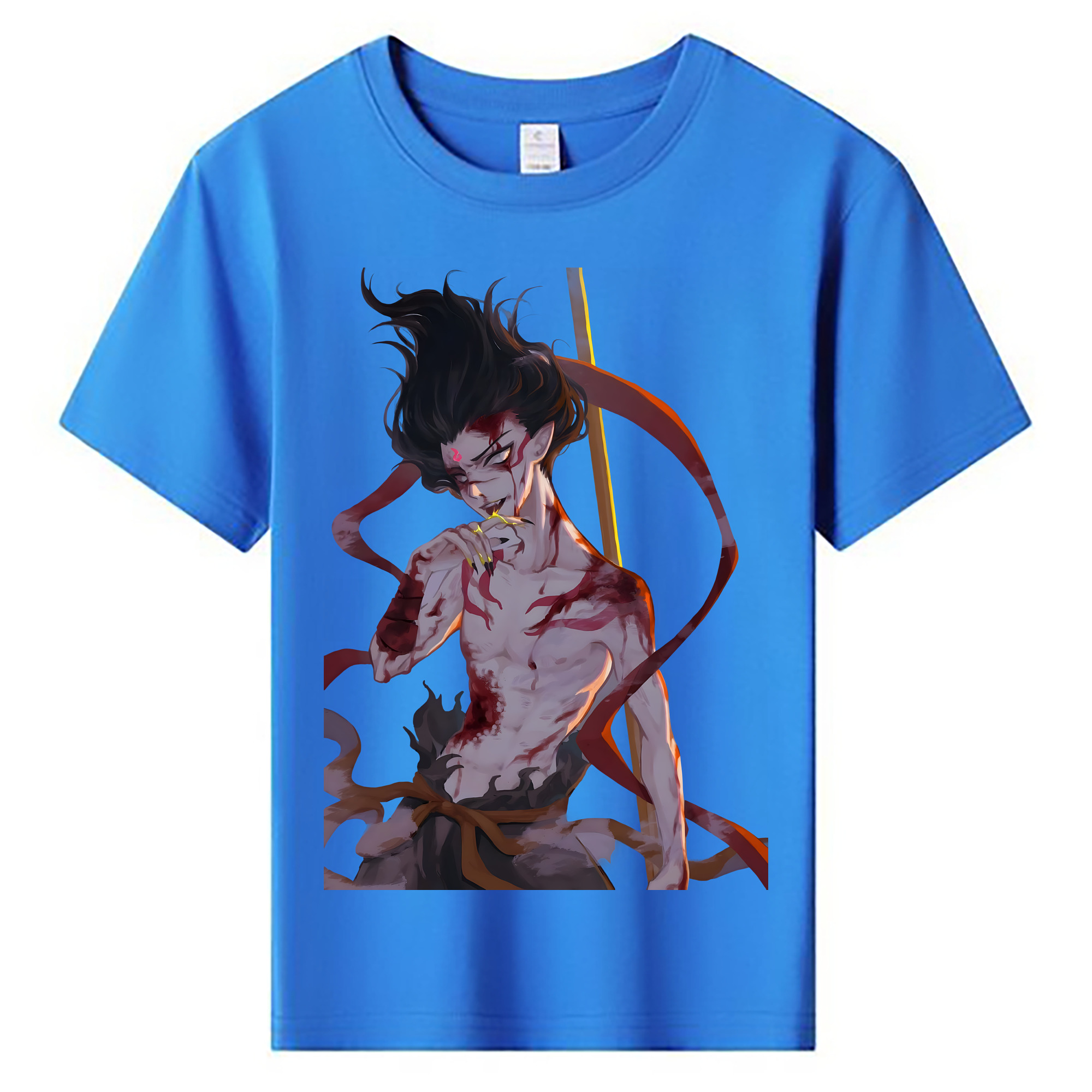 （画像用） Ne Zha 2 ナタ 魔童の大暴れ 綿100％キッズTシャツ（フロントプリント）